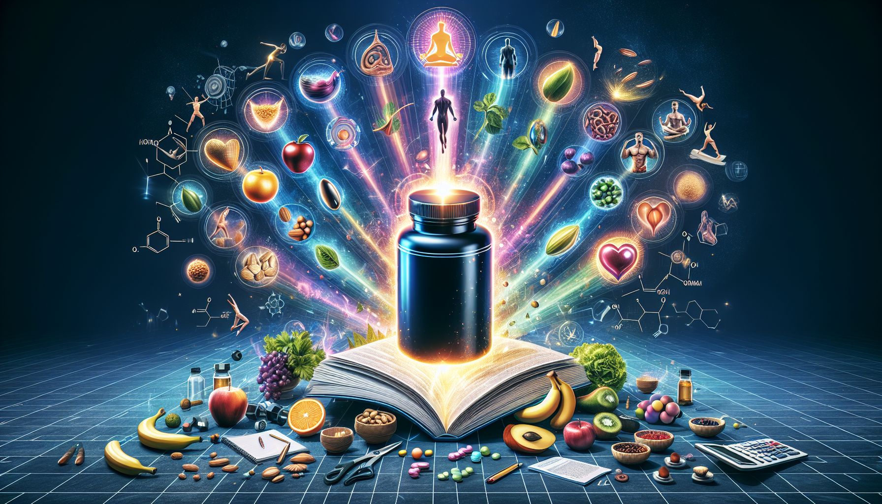 Image of various potency improvement supplements on a table, showcasing natural and herbal ingredients